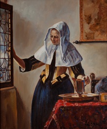 Dáma s krčahom (podľa Vermeera)