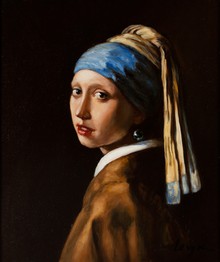 Dievča s perlou (podľa Vermeera)